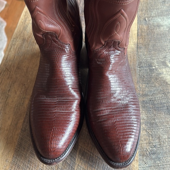 Tecovas Lizard Cowboy Boots Size 11 1/2 D - Picture 3 of 7